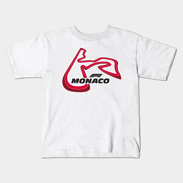 Grandprix Monaco Circuit Kids T-Shirt by melsa